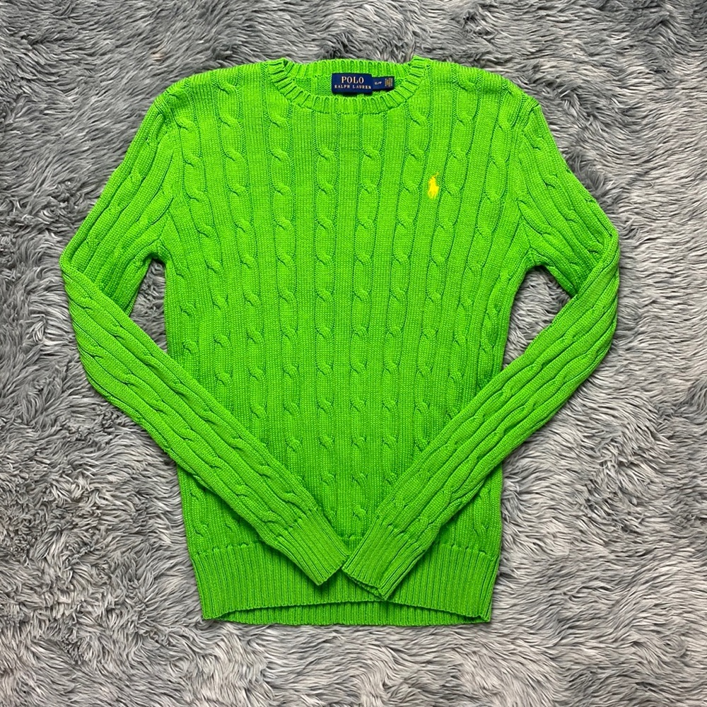 POLO RALPH LAUREN BRIGHT GREEN SWEATER